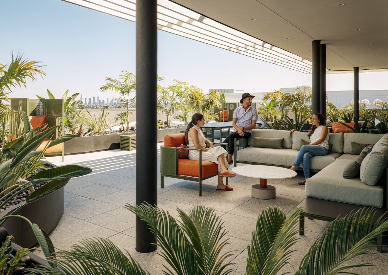 roof terrace design informal meeting area