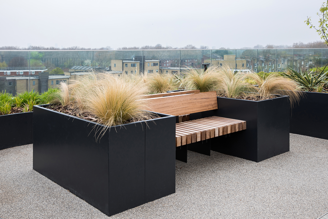 roof terrace design planter