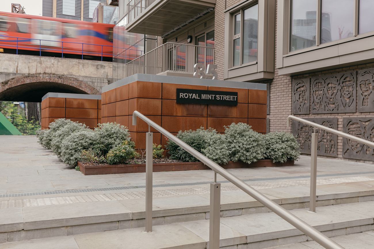 Entrance to Royal Mint Gardens